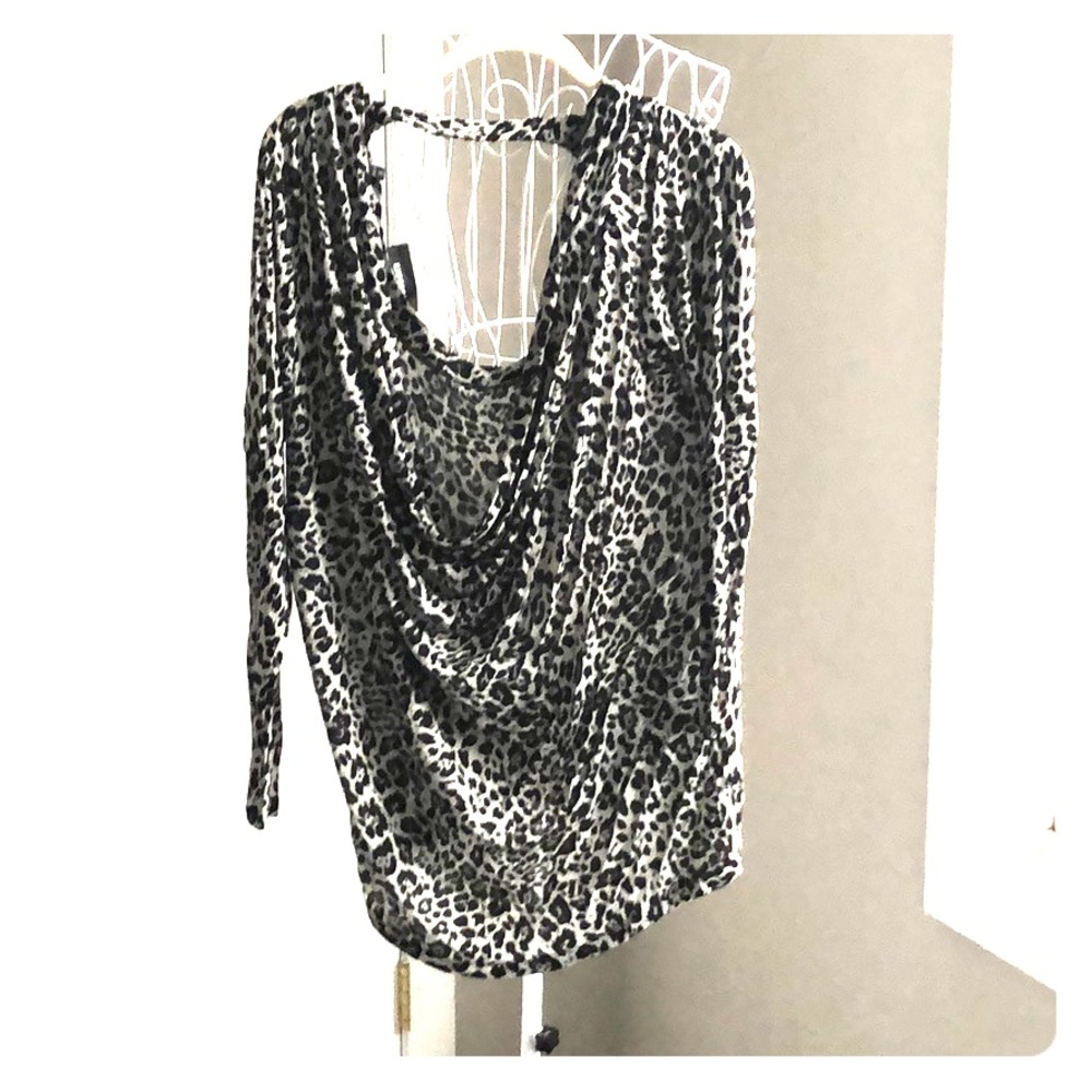 Drapey animal print top